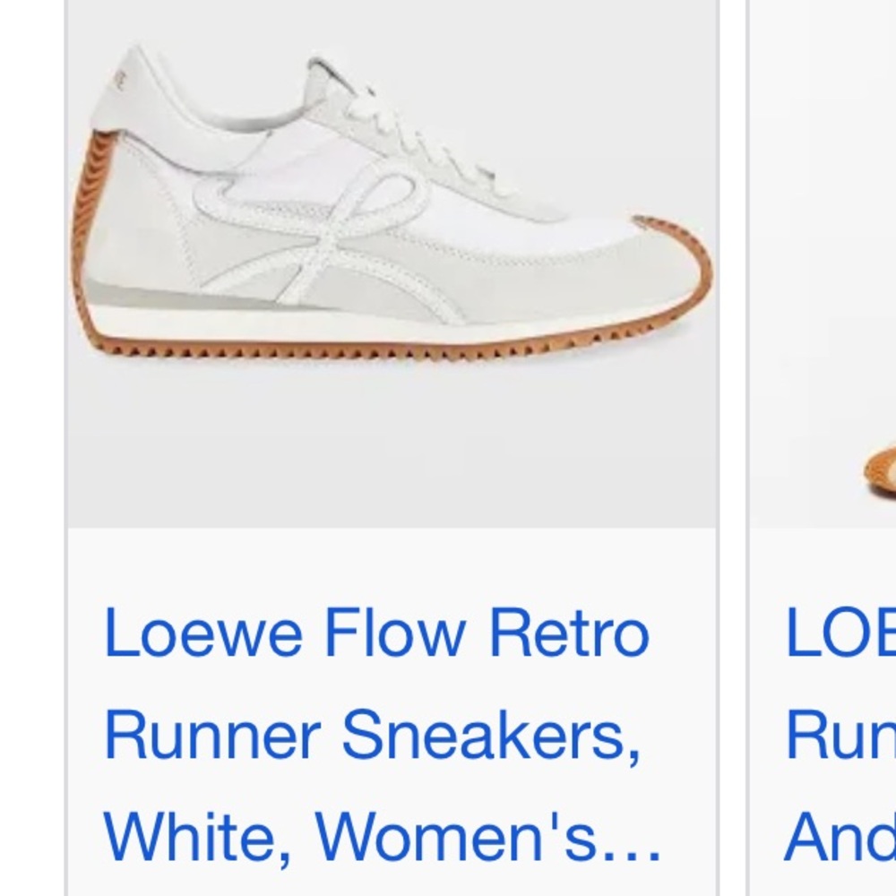 Loewe White and Cream Sneakers barely worn